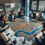 persons planning the city map